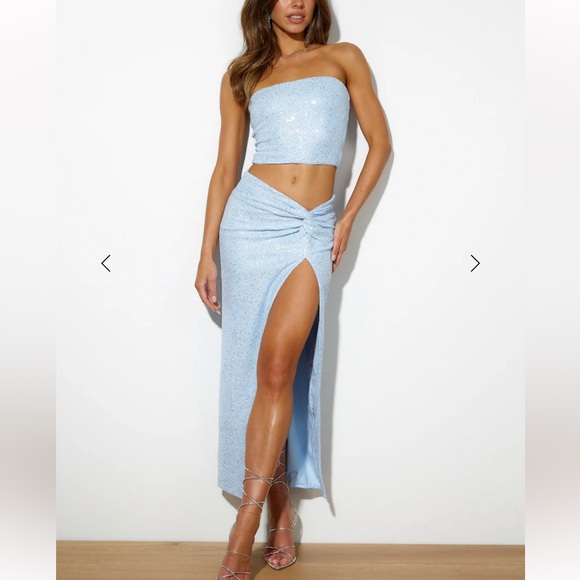 NWT HELLO MOLLY midi sequin skirt size XS - Picture 3 of 8